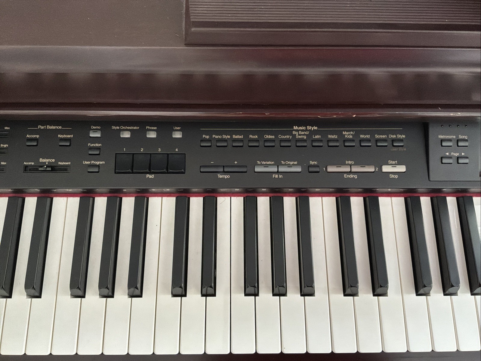 Roland KR-757 Piano Used Item with Free Shipping Details