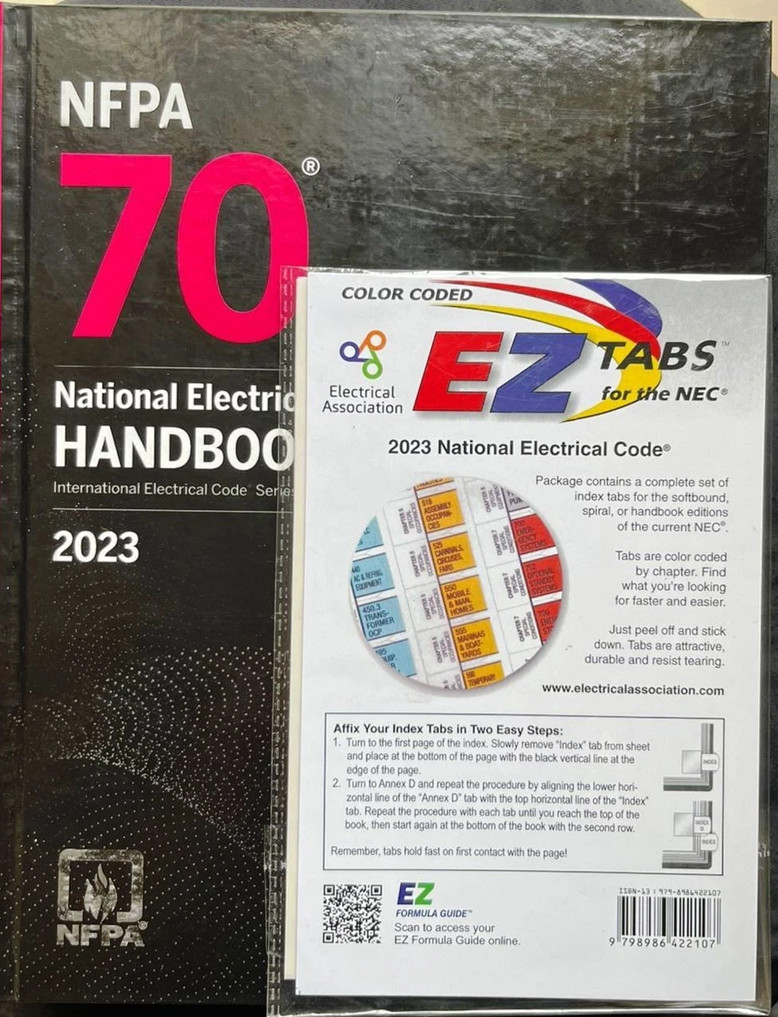 NFPA 70 National Electrical Code Handbook 2023 Hardcover NEC & EZ Tabs