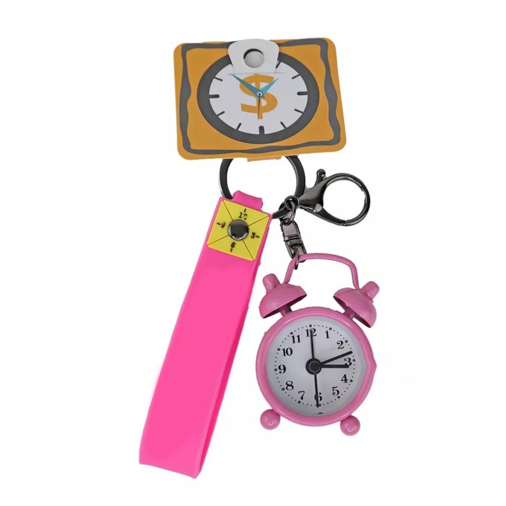 Mini Alarm Clock Keychain Creative Pattern Lightweight Pendant Accessory