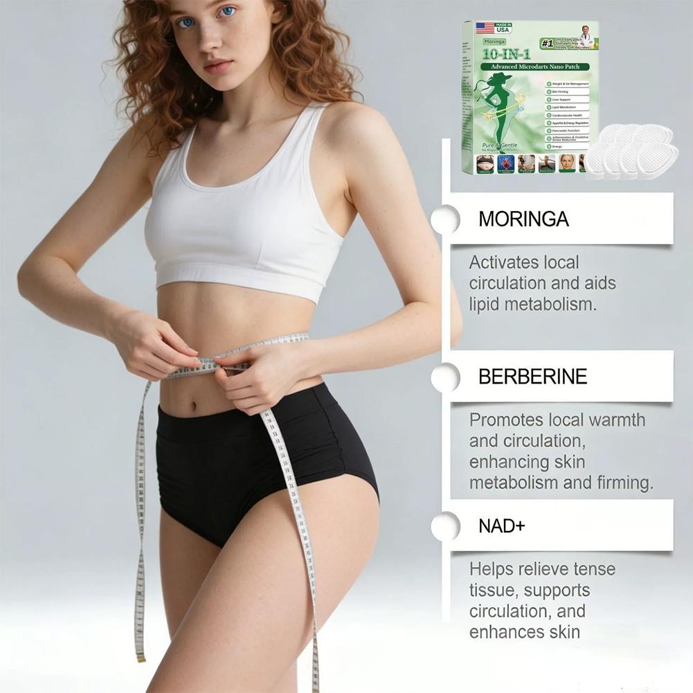 6 BOX Moringa Berberine - 10 in 1 Advanced Metabolic Nano Microneedle -Patches