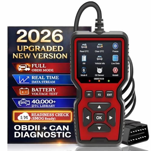 Professional OBD2 V519 Scanner - 2026 Upgraded OBDII + CAN Code Reader, Live