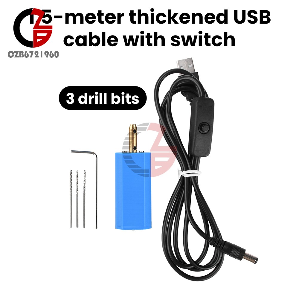 Mini Handheld Drill Bits Electric Drill Tool Set Drill Crafts Punching DIY Tool