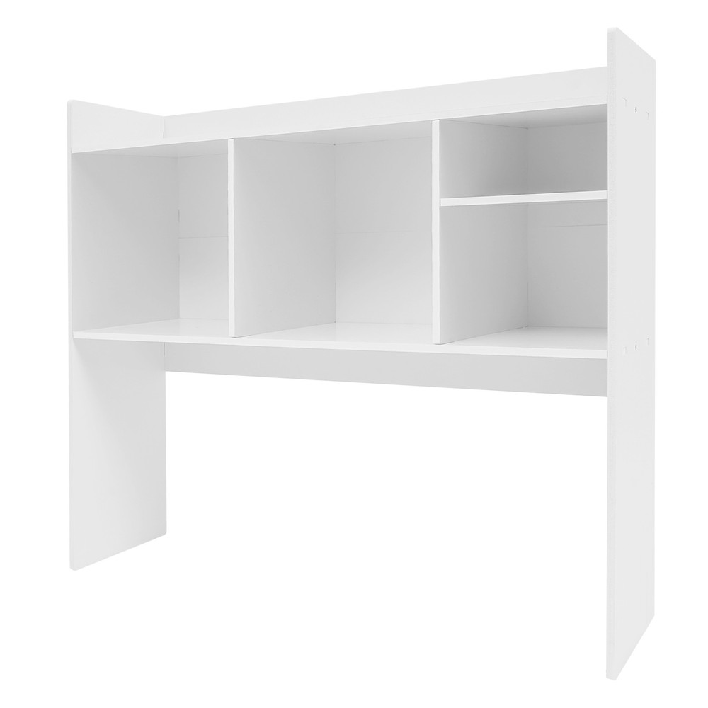 PVC Desktop Organizer, 6 Compartments Office Storage Rack, Desktop Bookshelf