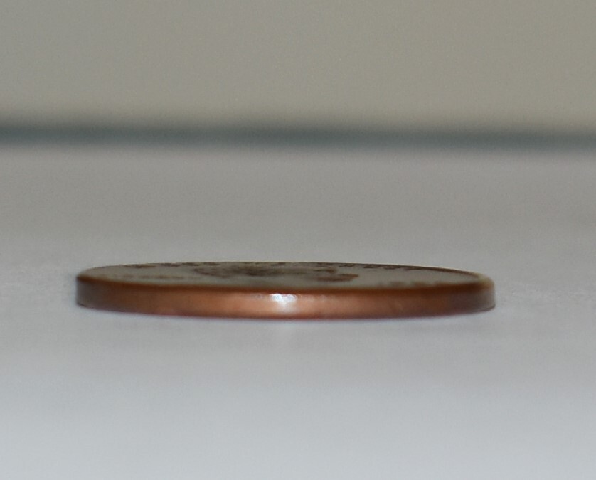 1993 Lincoln Penny No Mint Mark Strike Through AM Error Multi Errored