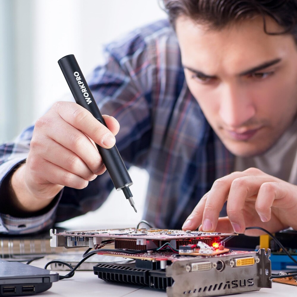 WORKPRO Mini Electric Screwdriver High-Quality Precision Bits for Phone Camera