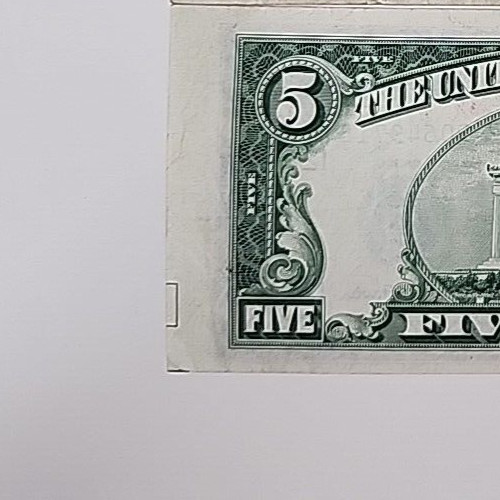 PAIR OF TWO 1950A/E 5$ MISALIGNED PRINTING EXTRA LINES ERROR 3676A/9715C