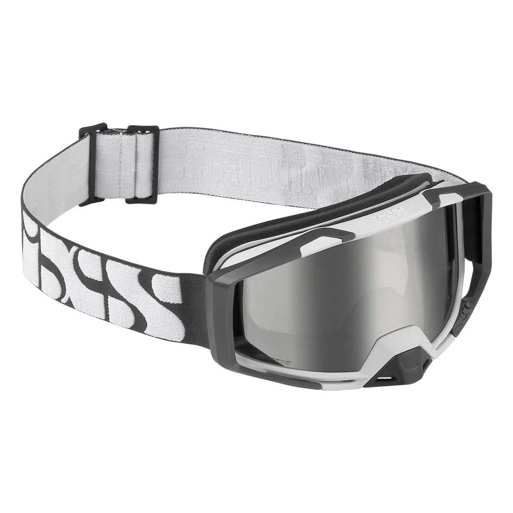 iXS Trigger Goggles with Silver Mirror and Clear lens, Low-Profile, White
