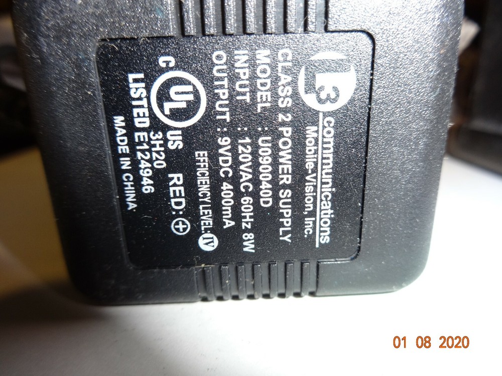 MOBILE VISION VOICE LINK PLUS CHARGING BASE W/ RECTIFIER CHARGING CORD, NIB