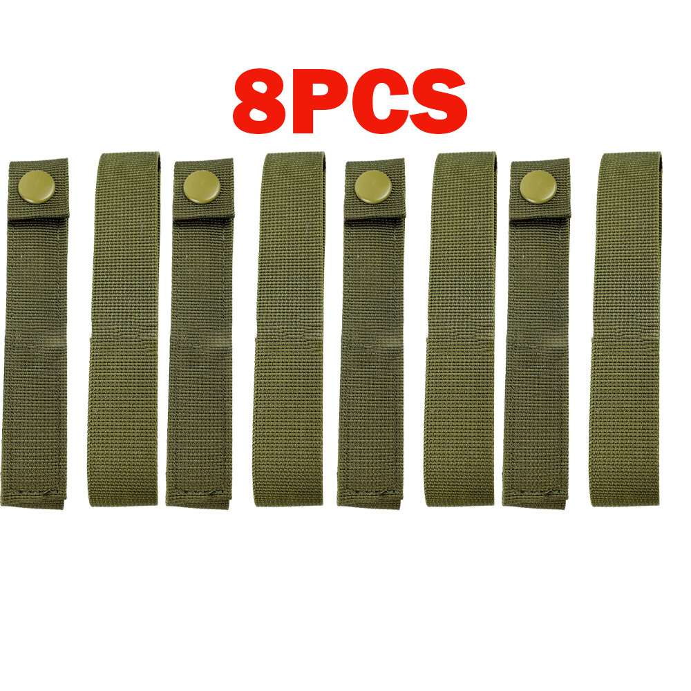 8PCS 6" MOD MOLLE PALS Modular Web Gear Replacement Tie Straps Green