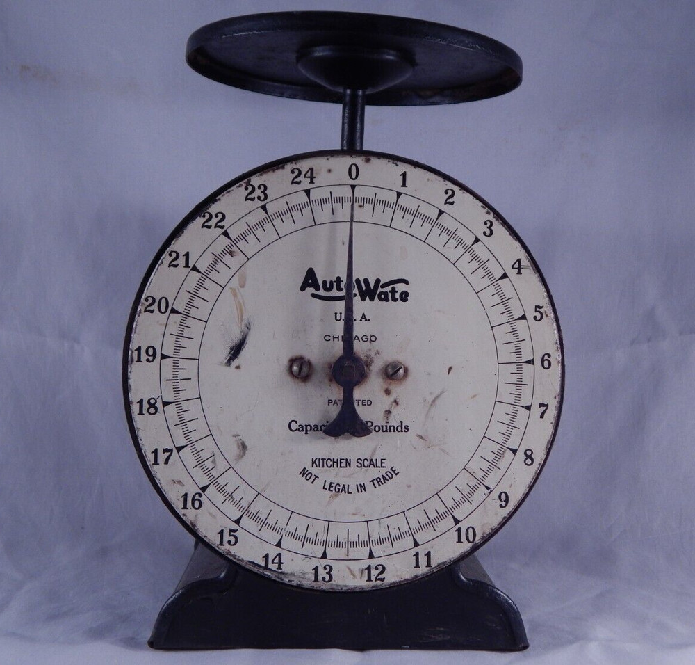 Vintage Scale Auto Wate 25 Pound Kitchen Working