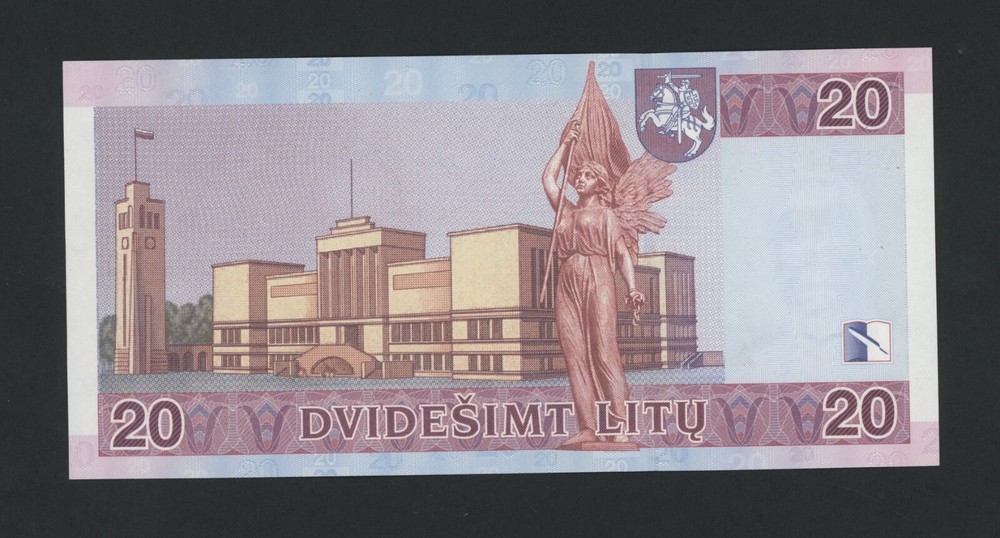 LITHUANIA 20 LITU 2001 AC PICK # 66 UNC.