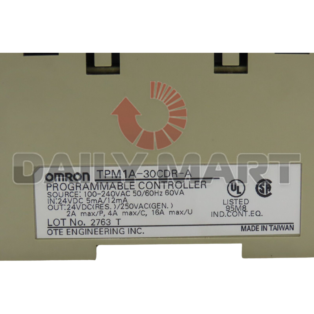 Used & Tested OMRON TPM1A-30CDR-A PLC Programmable Controller