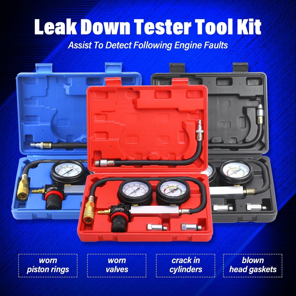 Automotive Cylinder Leak Down Tester Kit for Engine Compression Testing