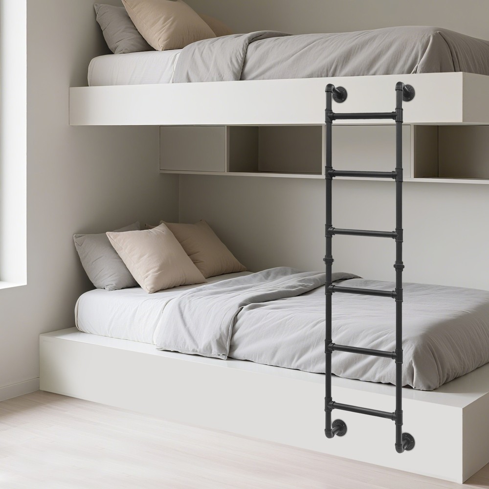 Wall-mounted 6-step Bunk Bed Ladder High Loft Attic Eight Steps Ladders Tool