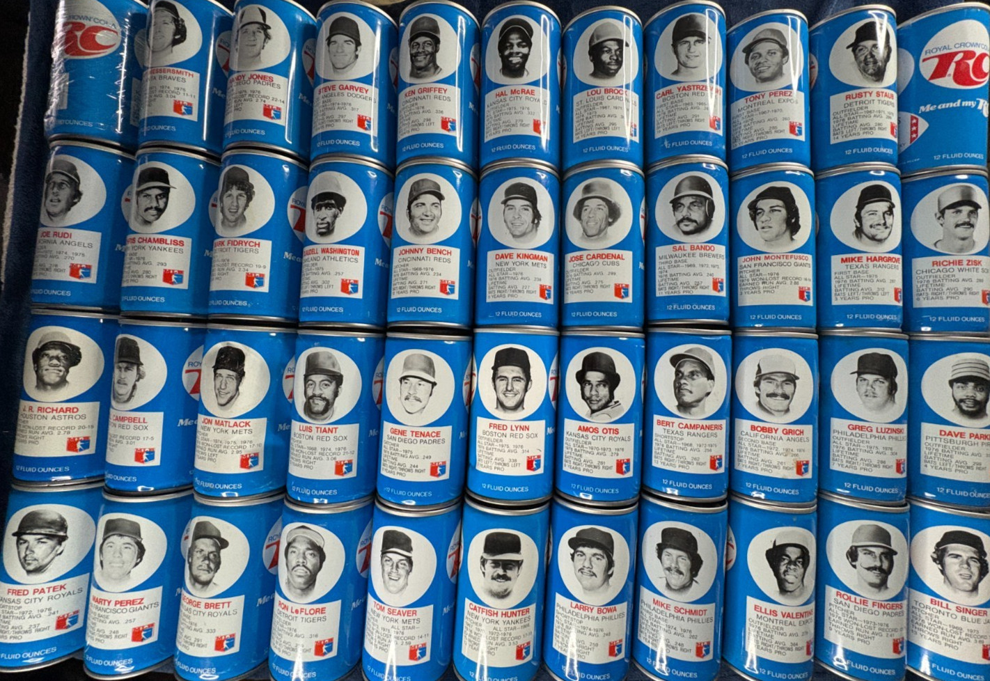 1977 RC Royal Crown Cola Can Baseball Series MLB 12oz - You Pick