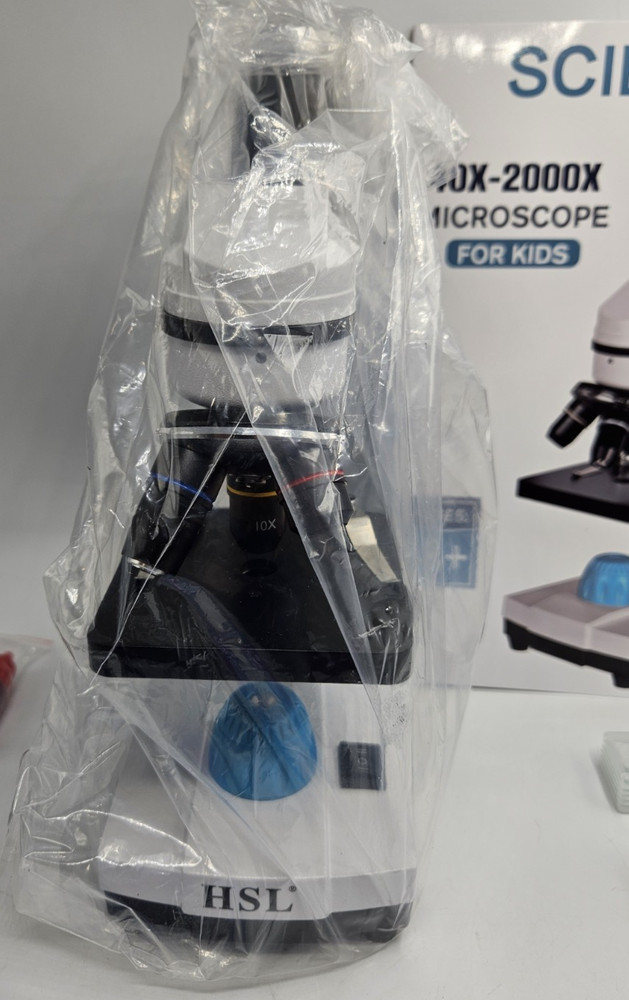 HSL 40X-2000X Microscope for Kids, Monocular Microscope Set + Handbag - NEW