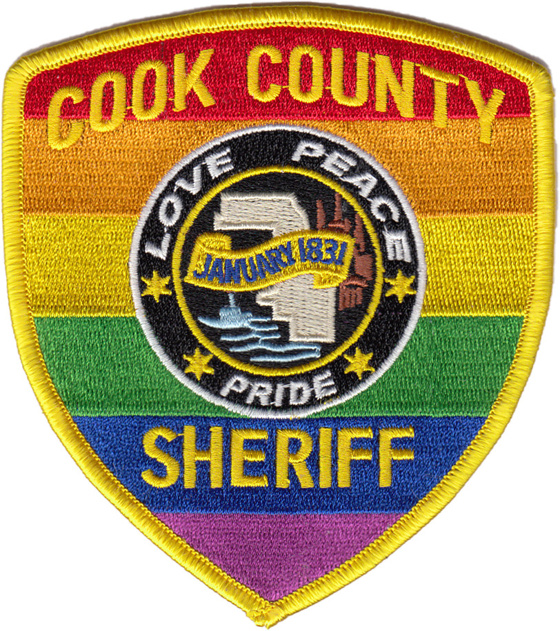 COOK COUNTY SHERIFF SHOULDER PATCH: Gay Pride
