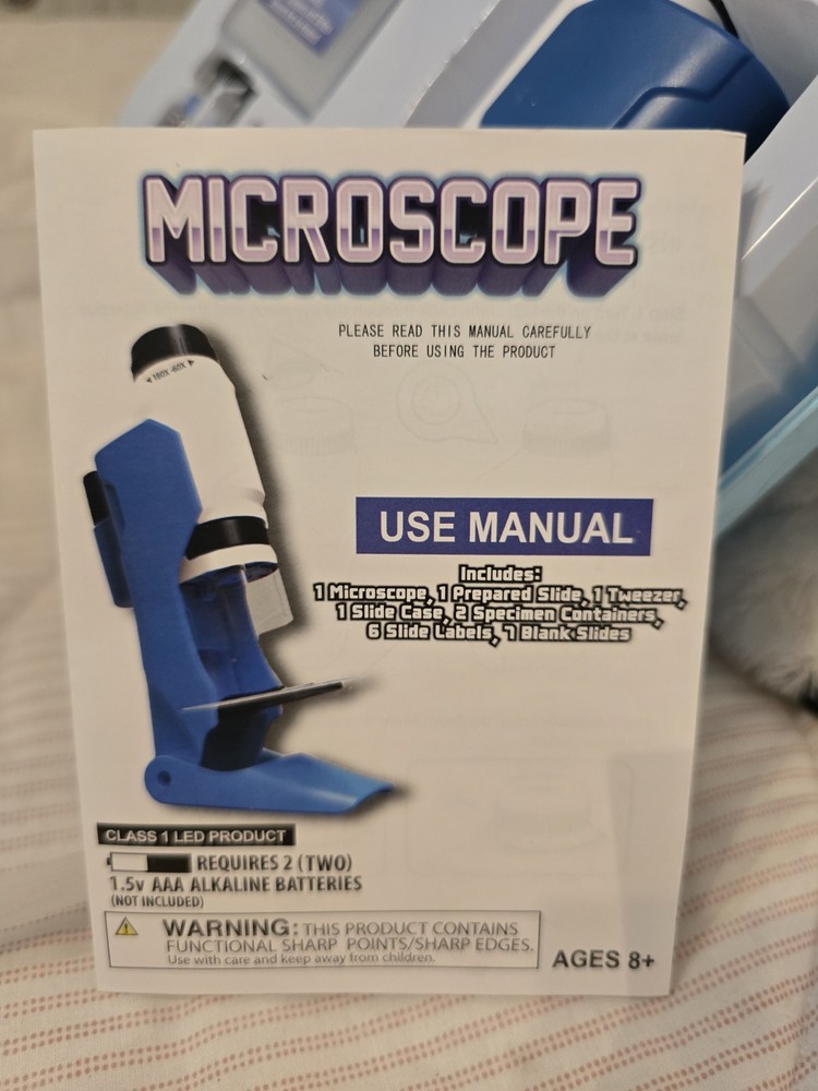 Childs Portable Microscope Kit New