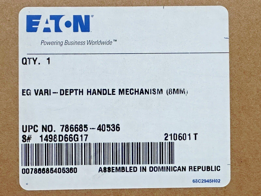 NEW Eaton 1498D66G17 EG Variable Depth Handle Rotary Circuit Breaker Operator