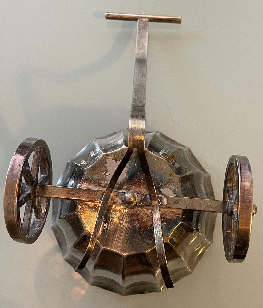 Raimond Silverplate Italy Server Push Wagon Bowl Height 3-3/4”