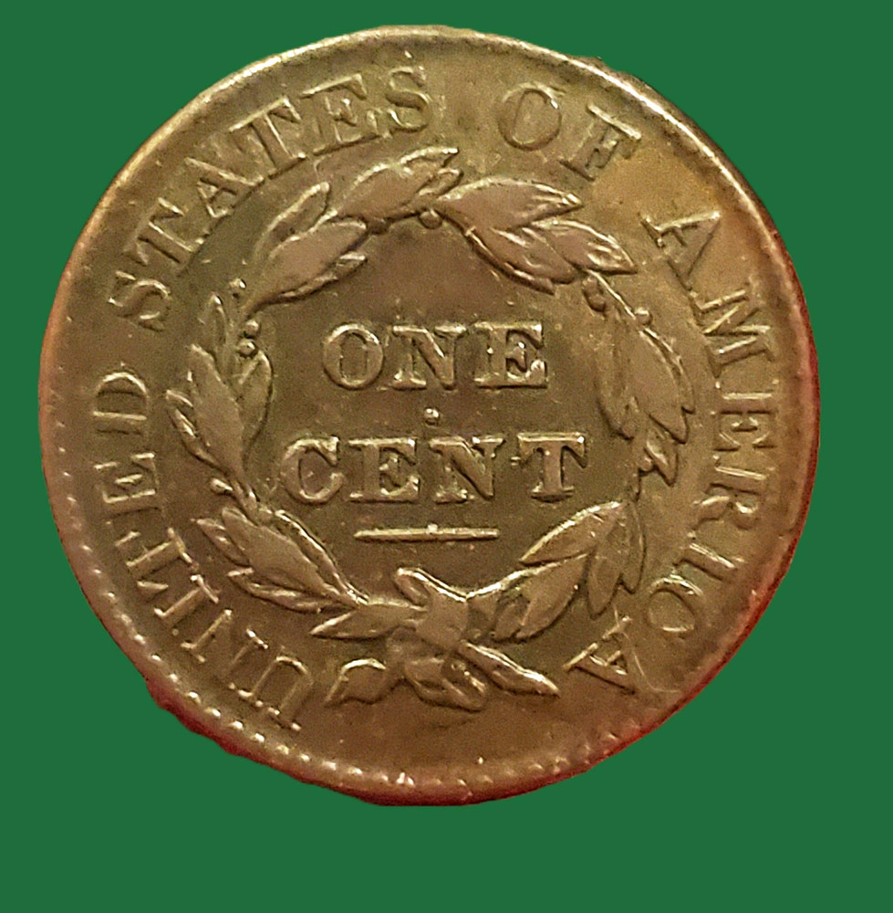 1827 CORONET HEAD LARGE CENT ~ NICE EVEN COLOR PROBLEM-FREE EXTREMELY FINE