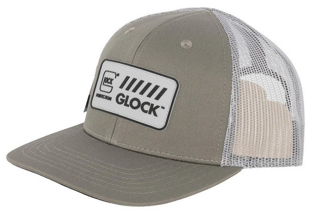 Glock Mesh Snapback Patch Logo Hat Adjustable Gray - AS4140