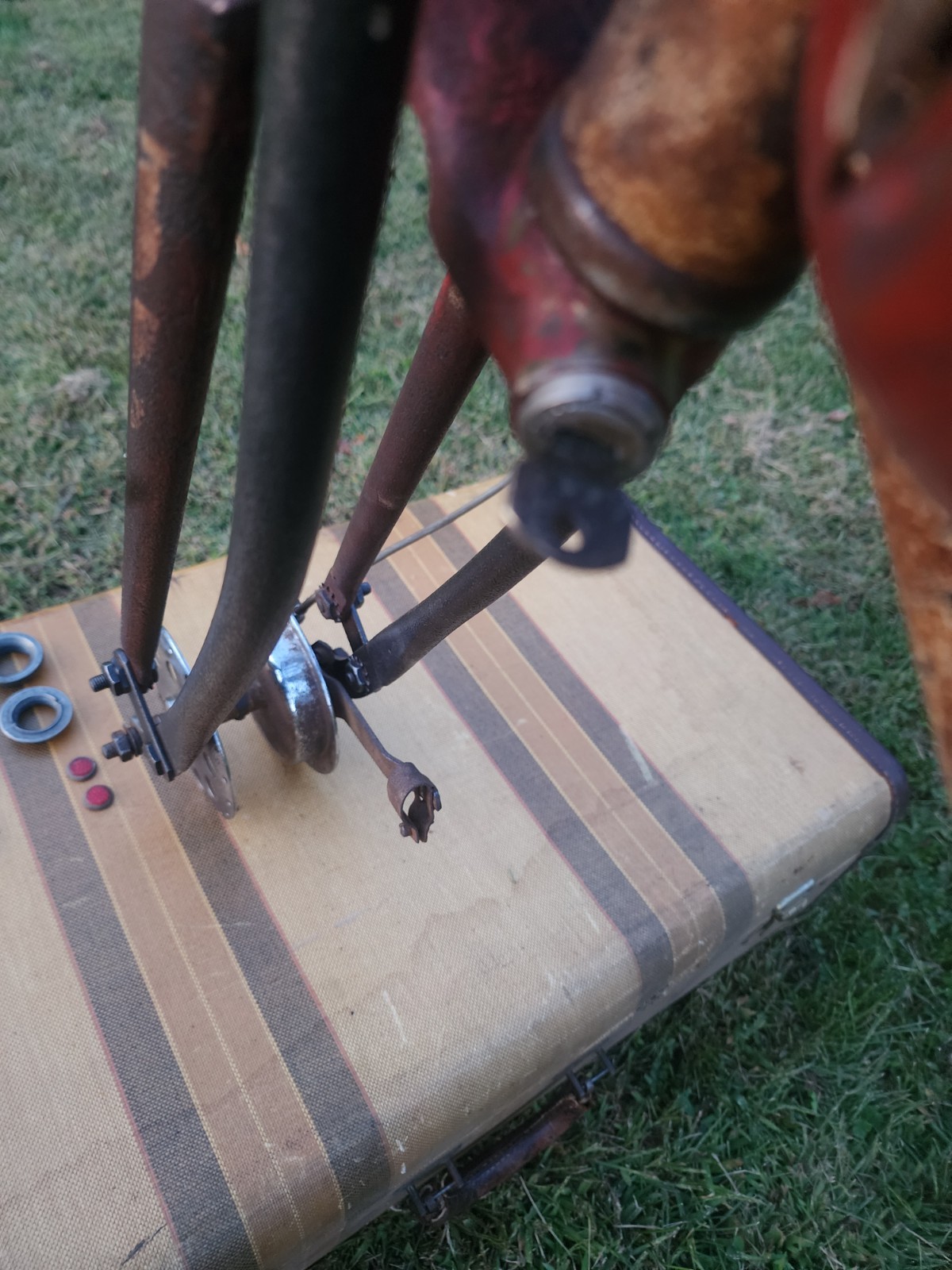 ORIGINAL 50'S COLUMBIA 5 STAR SUPERB BALLOON TIRE BIYCYCLE SPRINGER W/ KEY