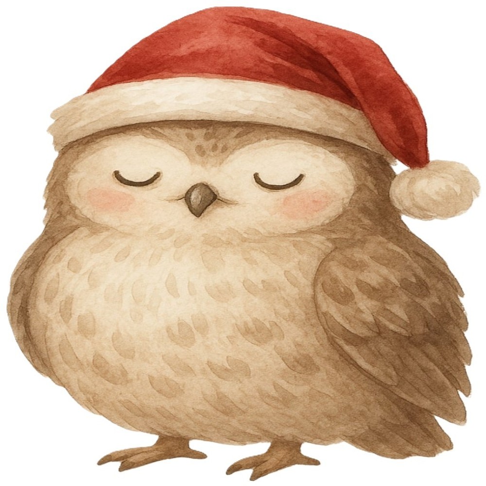 30 Custom Holiday Time Owl Personalized Address Labels