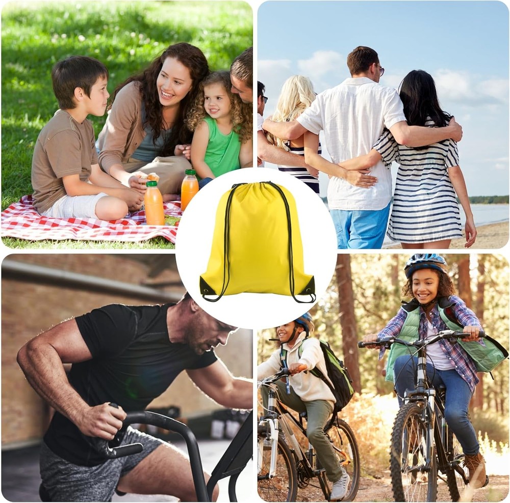 KUUQA 20 Pcs Drawstring Backpack Sport Bags String Bag Sack Cinch Multicolor