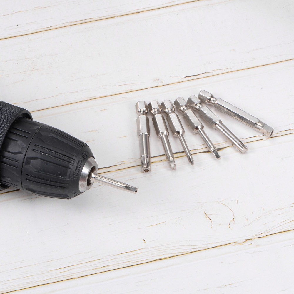 H3 Magnetic Security Hex Screwdriver Bit 1/4" Hex Shank 2" Length