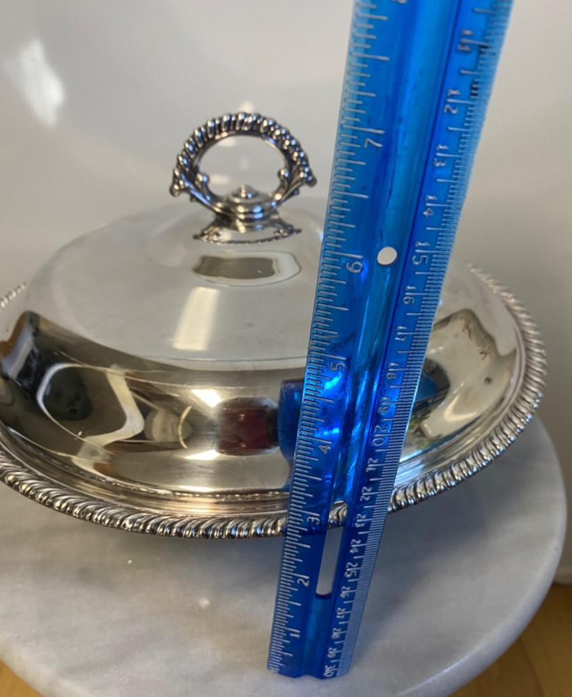 Vintage Silver Plate Lidded Vegetable / Serving Bowl