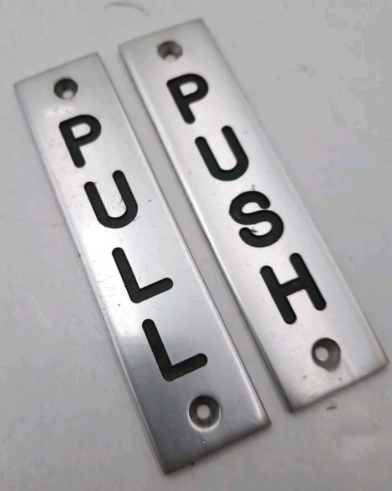 Small Antique Vintage Door Plates Push Pull Plates Door Hardware
