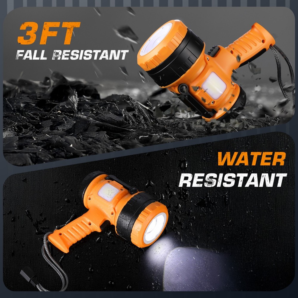 EverBrite Zoomable Spot Light with Foldable Stand 5 Light Modes Handheld LED