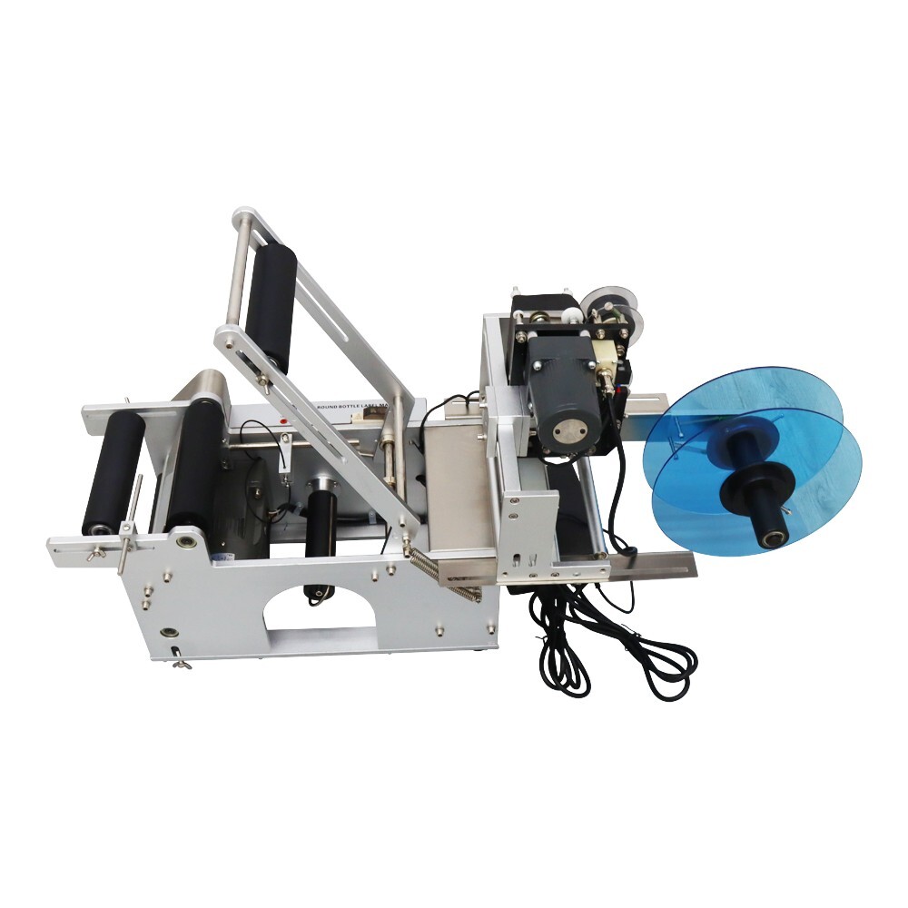 Round Bottle Labeler Coding Machine with Printer Labeling Machine3-15m/min Speed
