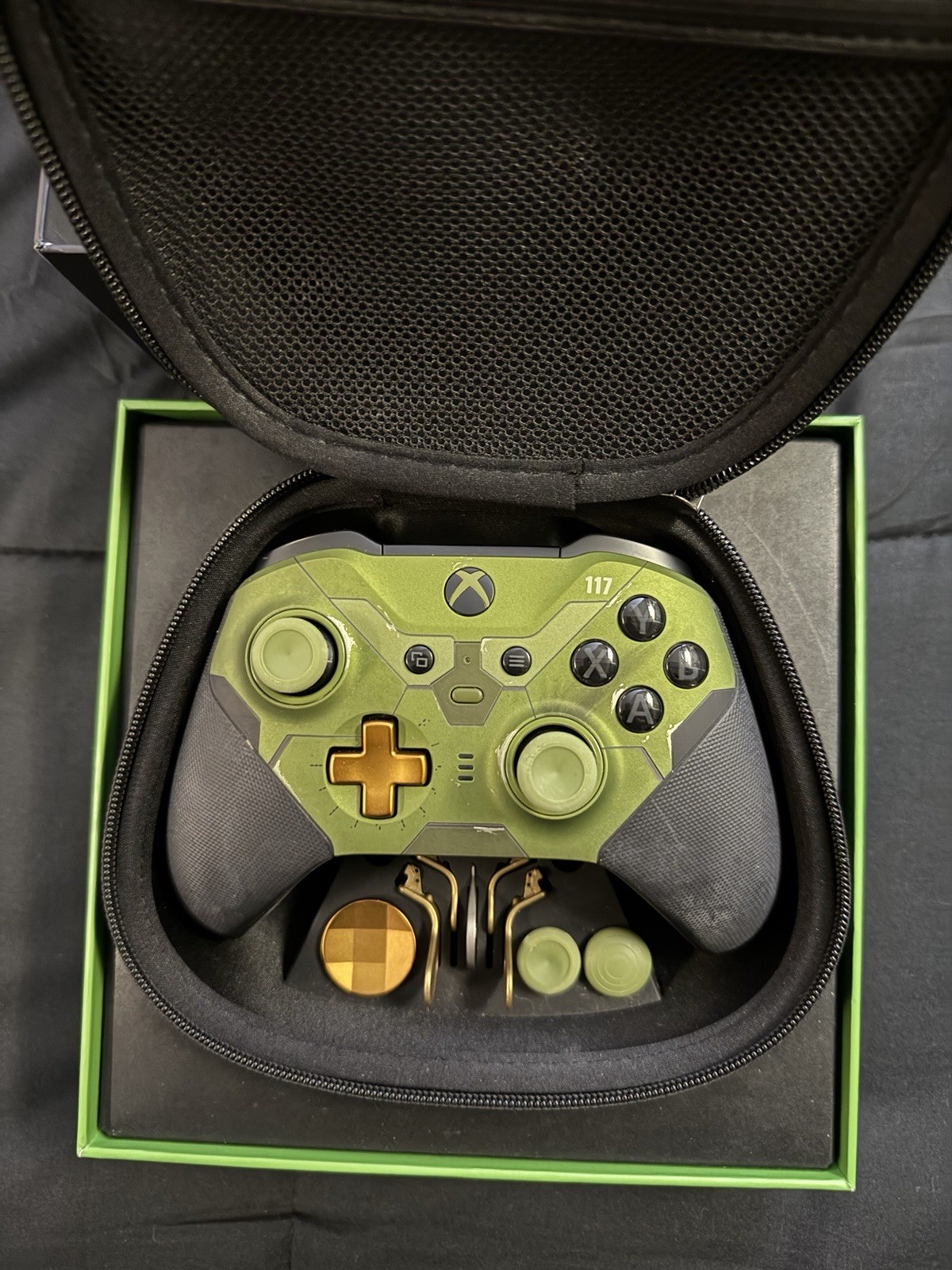 Microsoft Xbox Elite Series 2 Halo Infinite Wireless Controller Green Black Gold