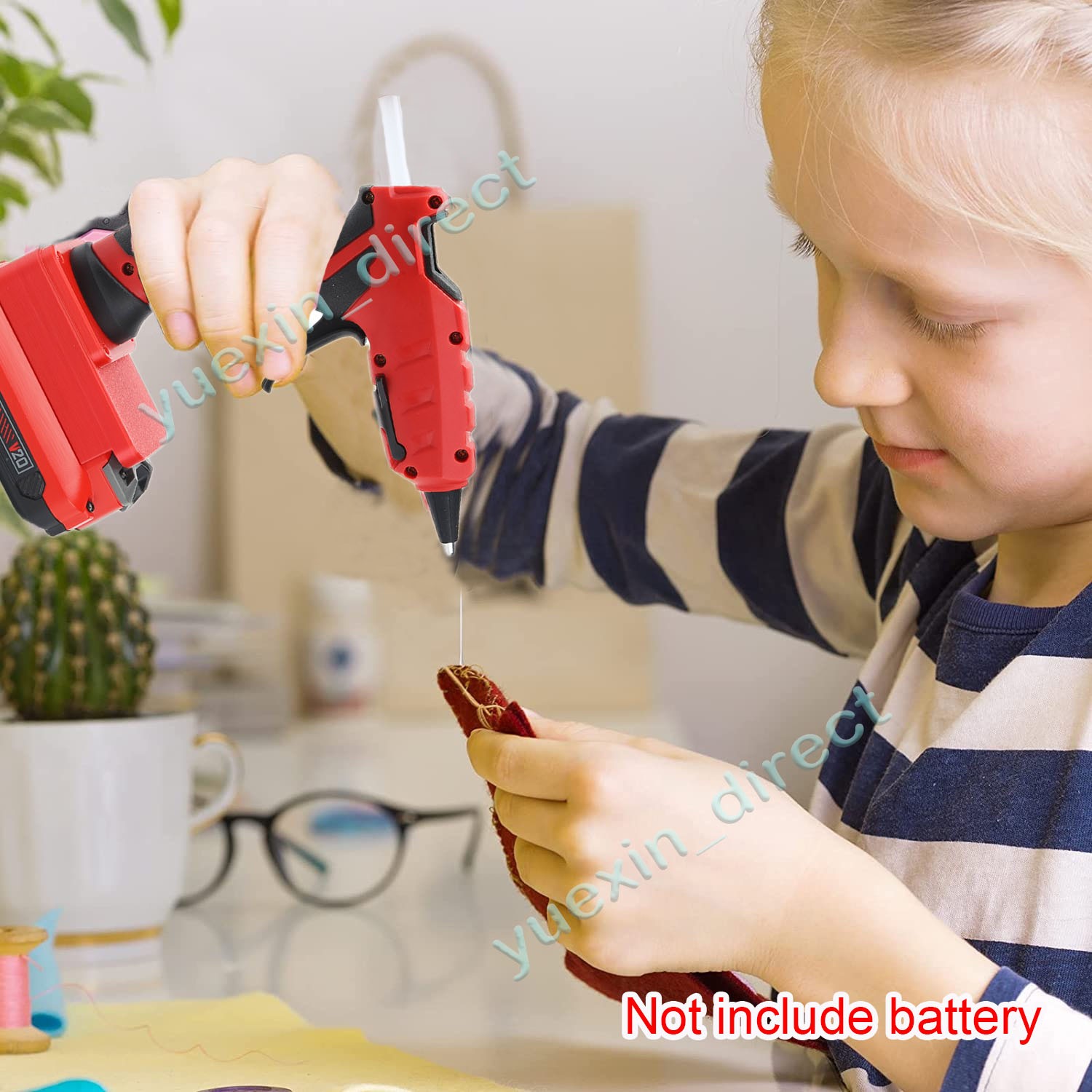 Hot Melt Glue Gun w/10 Sticks Heat Gun For Craftsman v-20 20V Battery Cordless