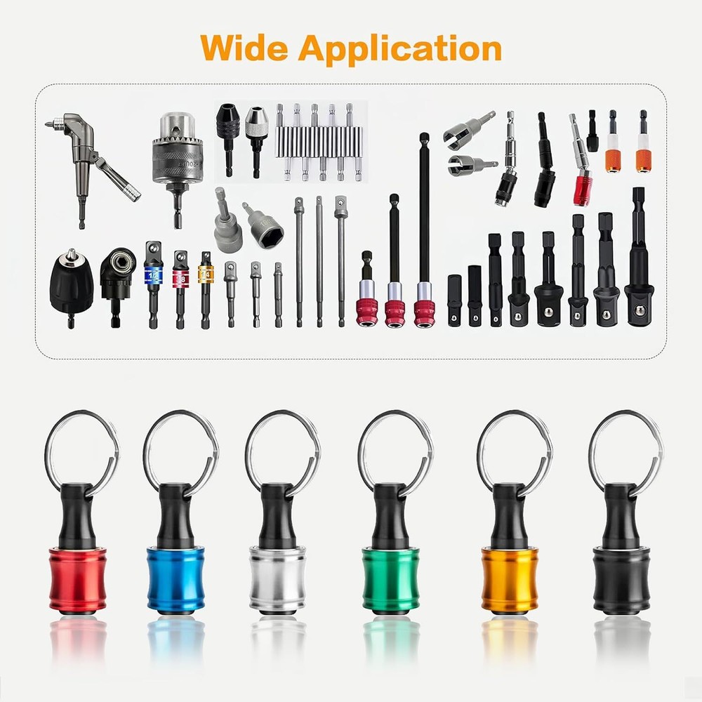 Drill Bit Holder Key Chain 1/4 Quick Release Keychain,Portable