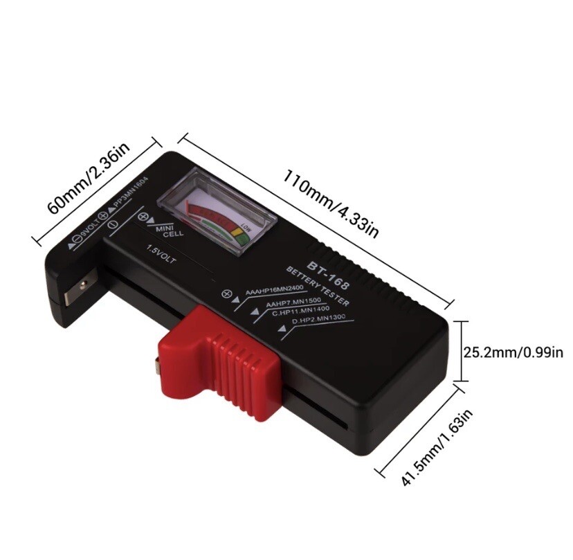 Portable Universal Battery Tester For AA AAA 9V Checker