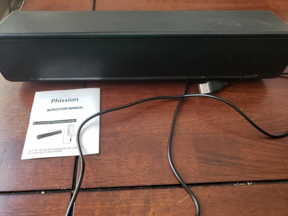 Phission Computer Stereo Speaker Bar with LED Lights FD0004