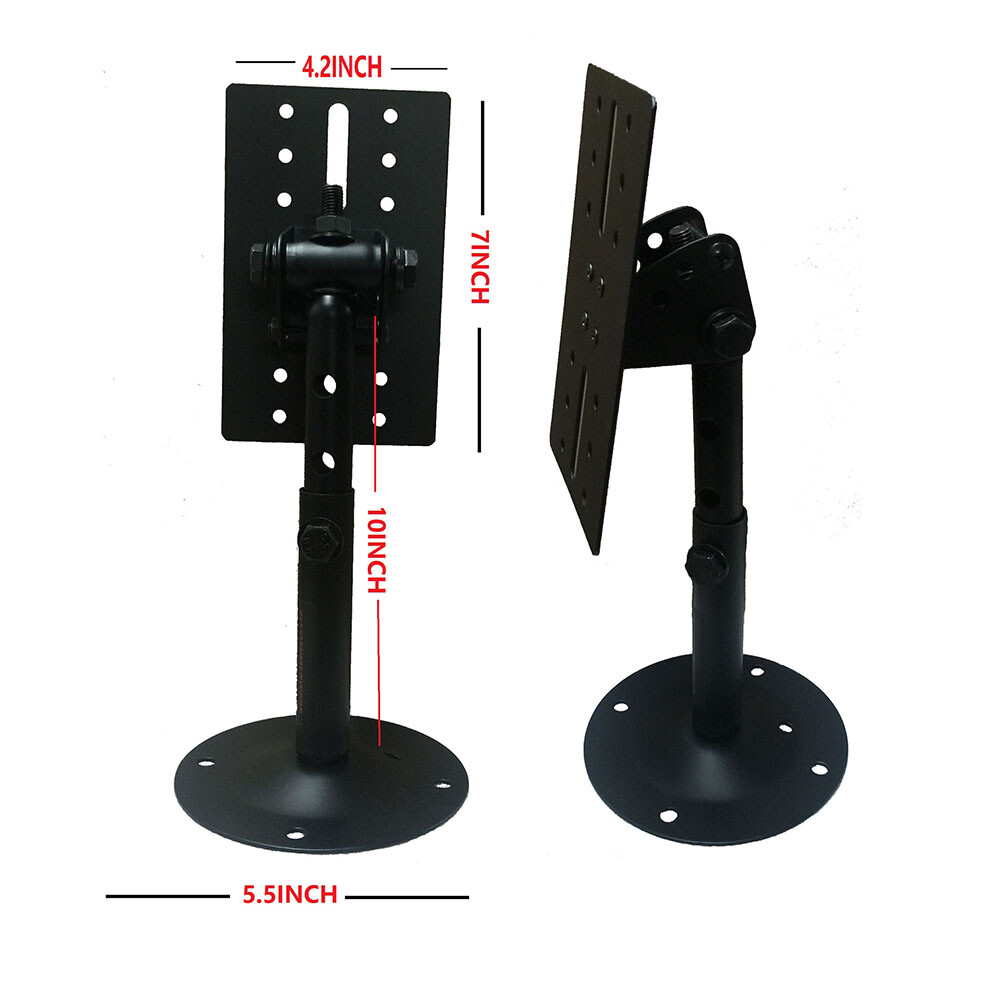 2Pcs PA Speaker Brackets Safe Distance Adjustment Stands Universal Ceiling Mount