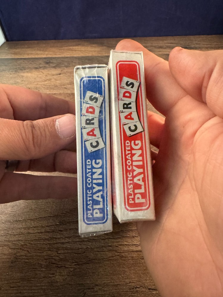 Plastic Coated Playing Cards Red N Blue