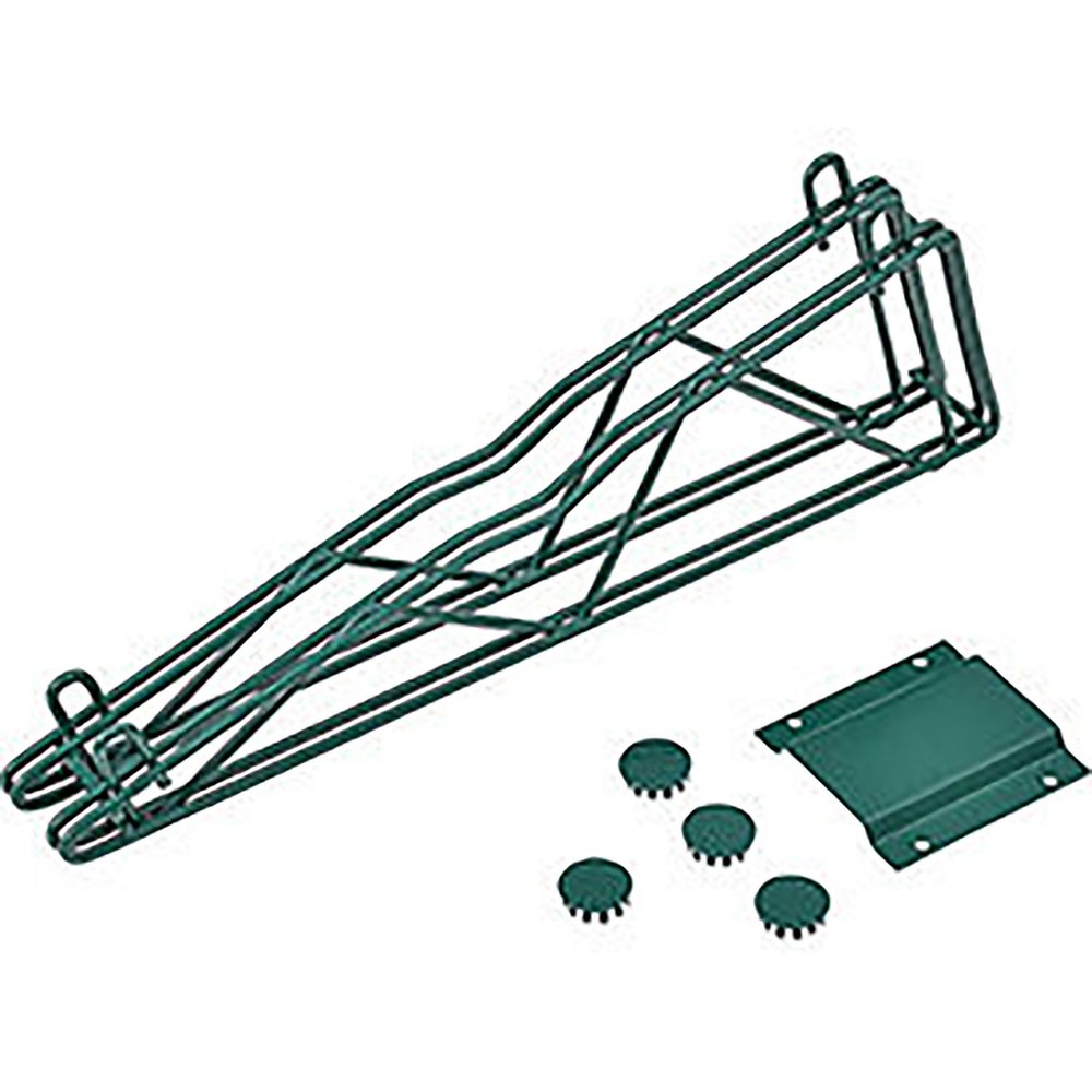 Nexel 18" Double Arm Fixed Wall Bracket Green Epoxy Finish