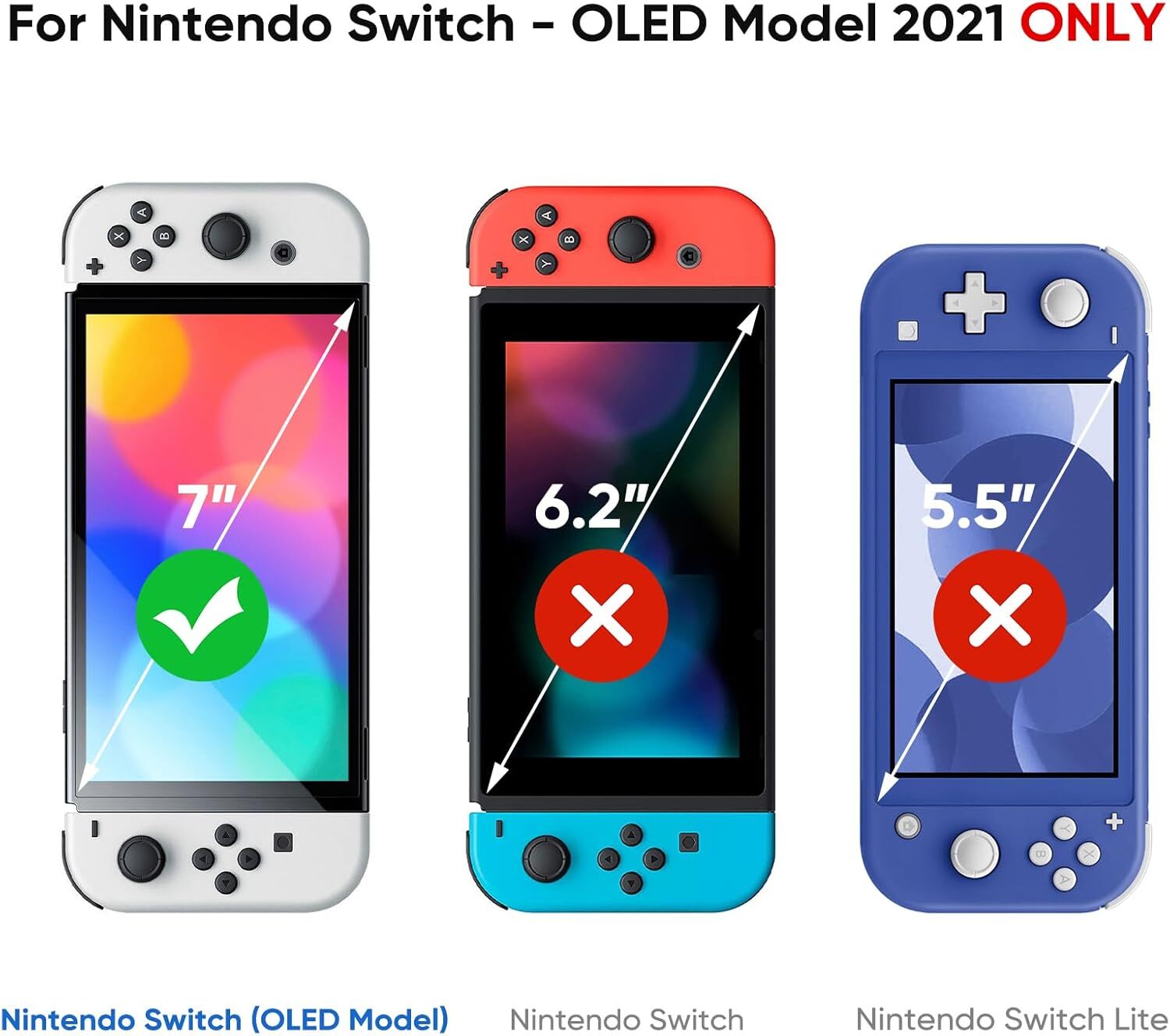 (2 Pack) Screen Protector for Nintendo Switch OLED Model 2021 (NOT Switch 2017)