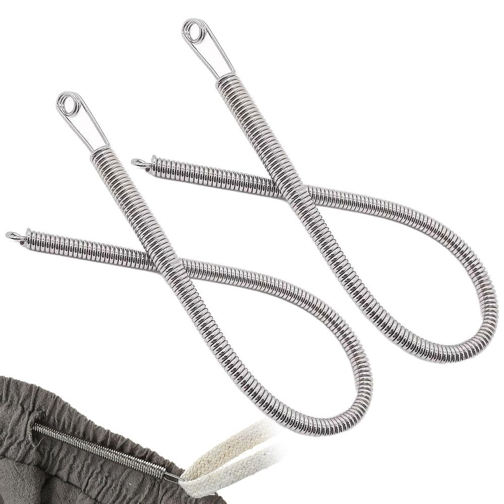 Spring Drawstring Needle Threader, DIY Rope Threaders Clip Puller Replacement