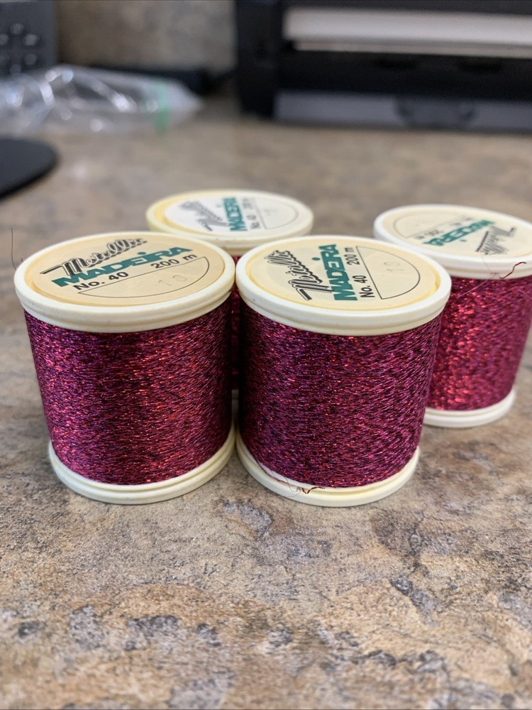 4 Spools MADEIRA Metallic Polyester Embroidery Thread 200M, # 18