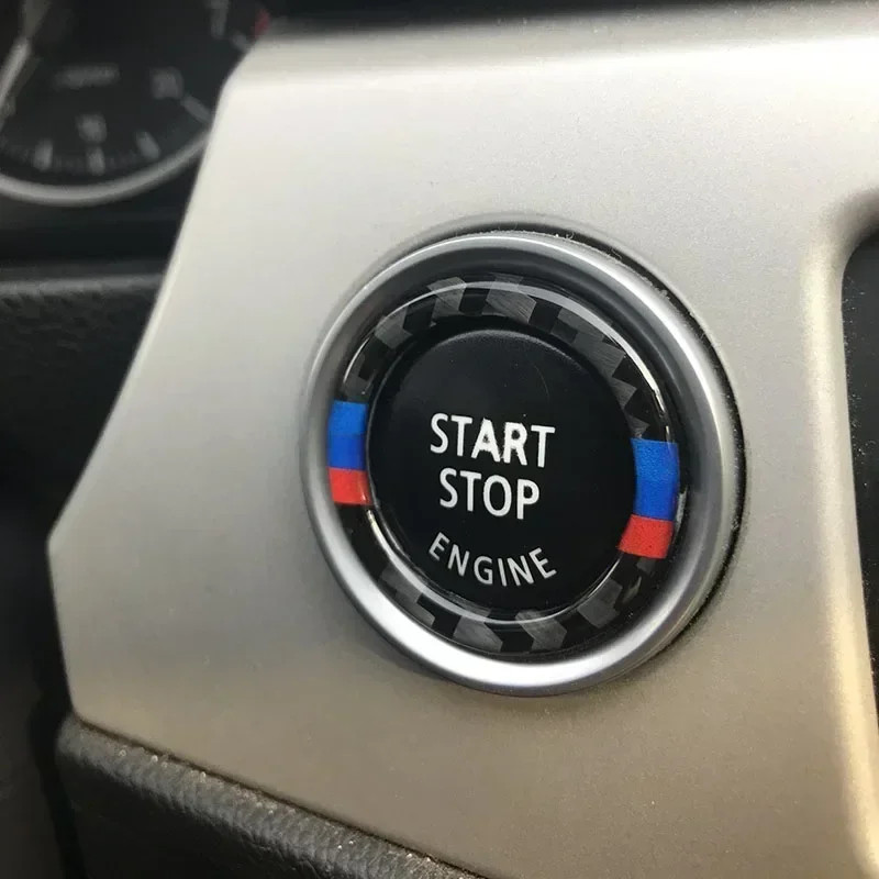New One-Click Start Decoration Circle Stickers Start Up Engine Button Decal For