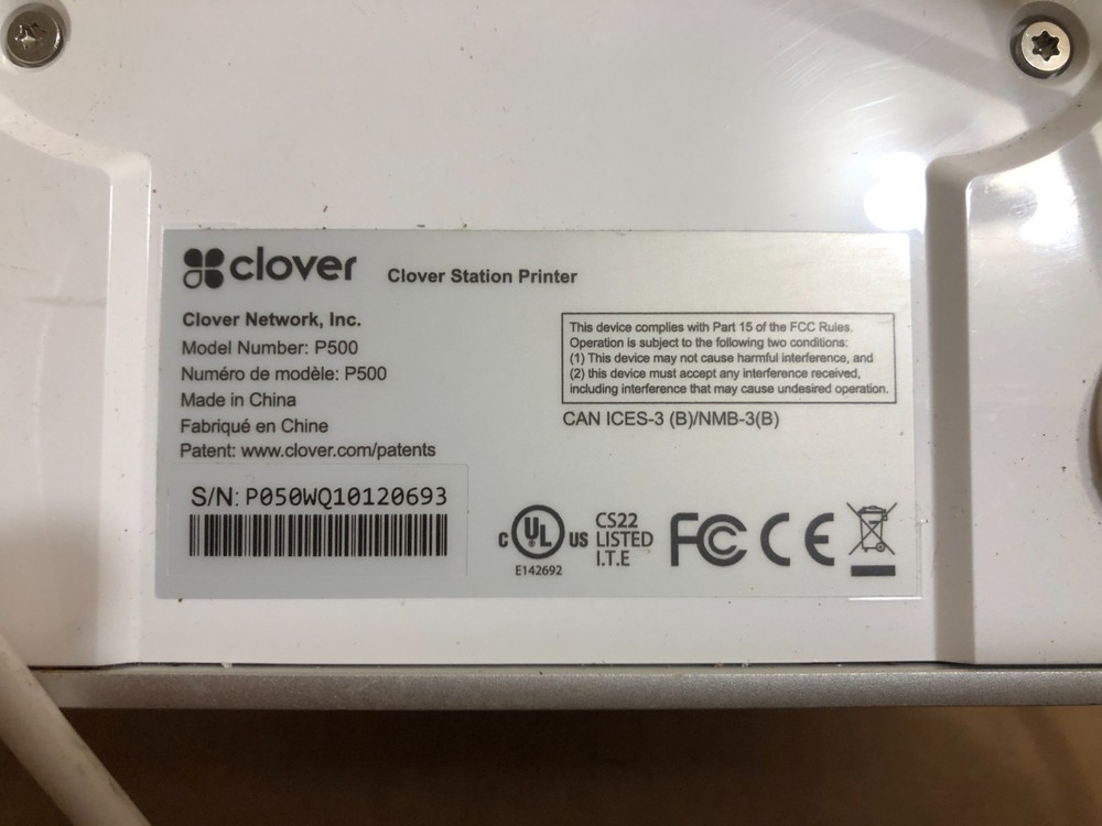 Clover Station P500 Receipt Printer (Untested) **
