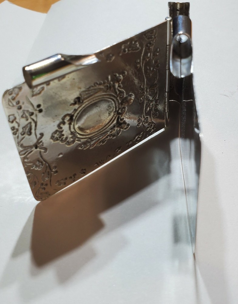 Large Vintage Sterling Silver Notepad Holder PL4