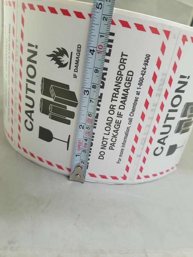 Lithium Metal Battery Caution Sticker 5x 4.5 (3.3)