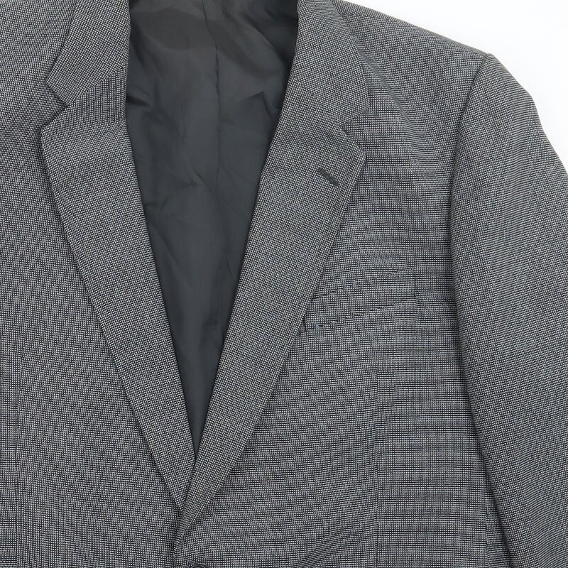 Vintage St Michael Mens Grey Polyester Blend Suit Jacket Size 40